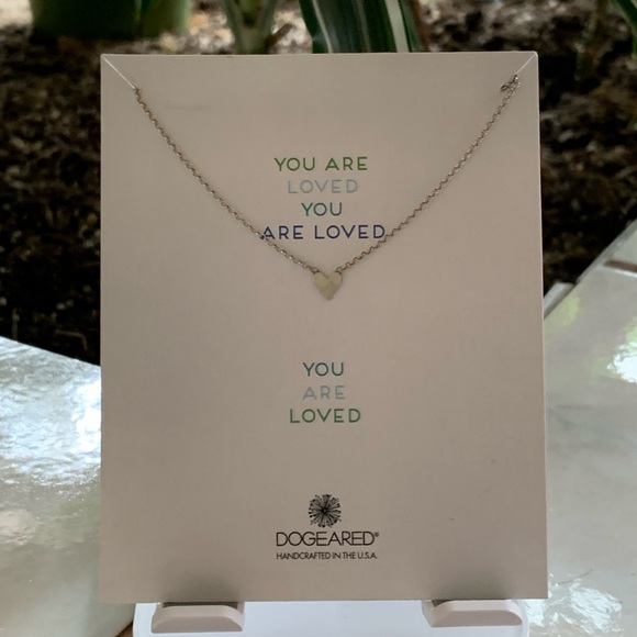 DOGEARED STERLING SILVER 18” LONG CHAIN “YOU ARE LOVED” NEW ON BOARD - Picture 6 of 9